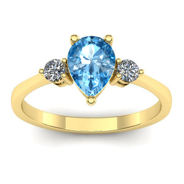 Inel cu topaz blue lacrima