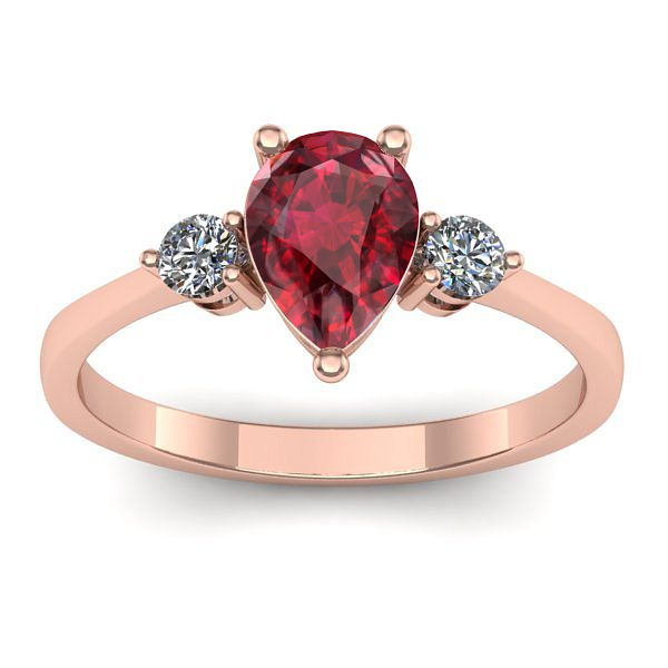 Inel cu rubin lacrima