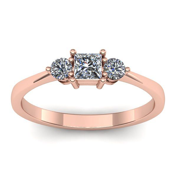 Inel de logodna cu diamant patrat