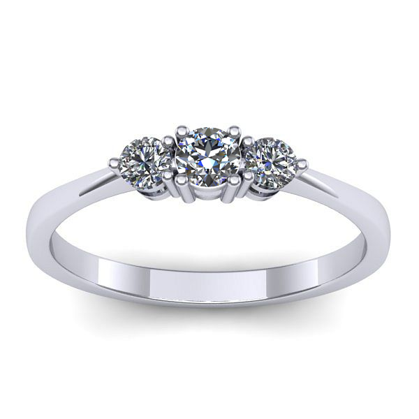 Inel de logodna cu safir alb rotund