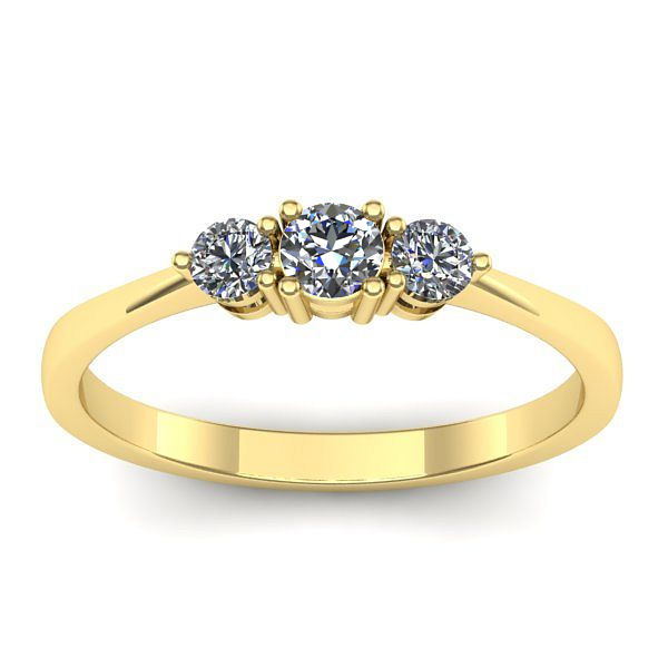 Inel logodna cu diamant rotund