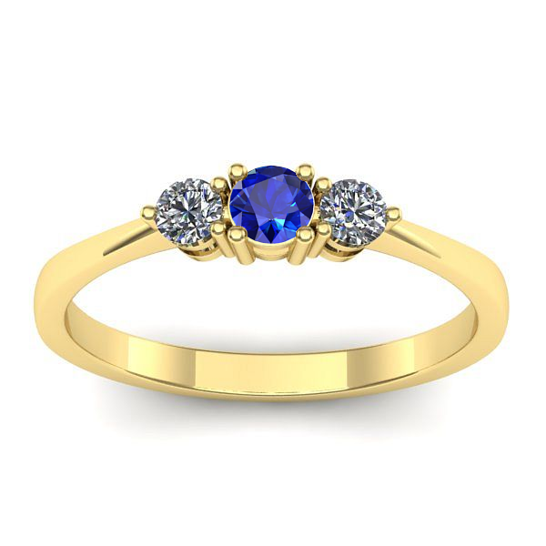 Inel de logodna cu safir rotund