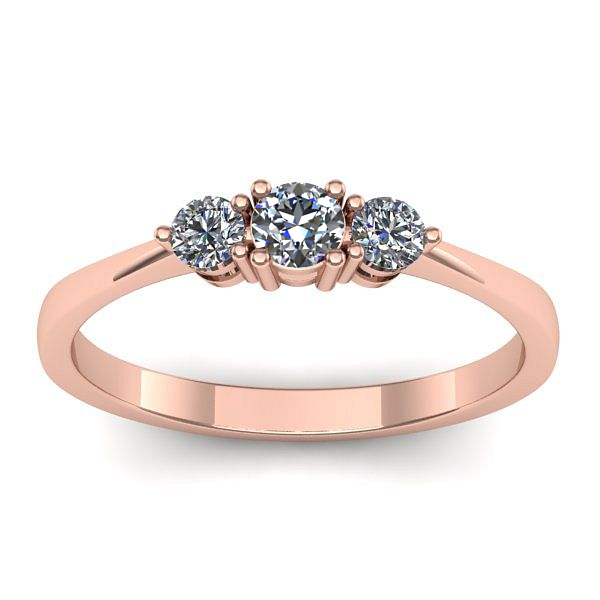 Inel cu diamant rotund