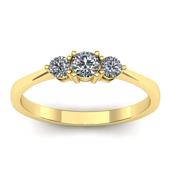 Inel cu diamant rotund