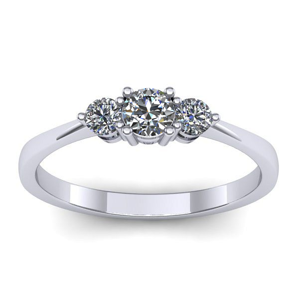 Inel logodna cu diamant rotund