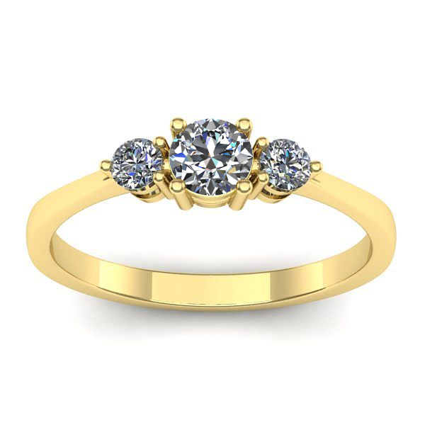 Inel cu diamant rotund