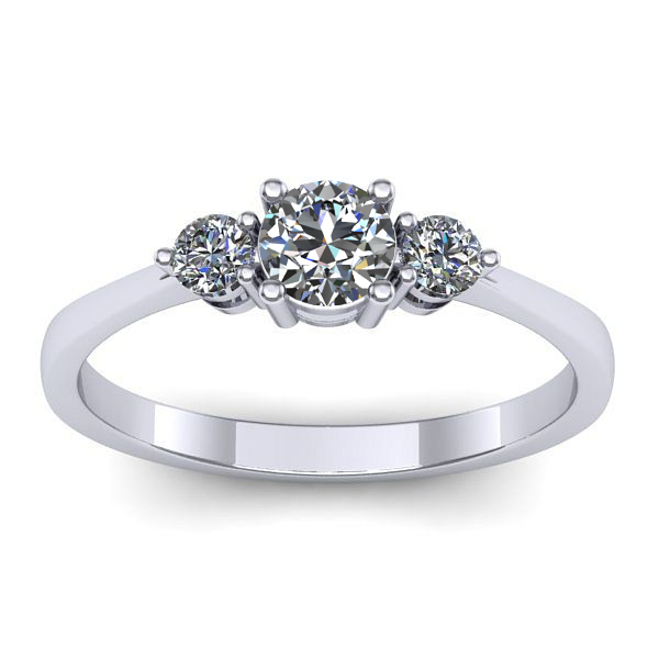 Inel cu diamant rotund