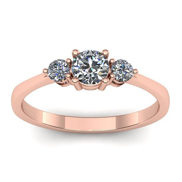 Inel cu diamant rotund