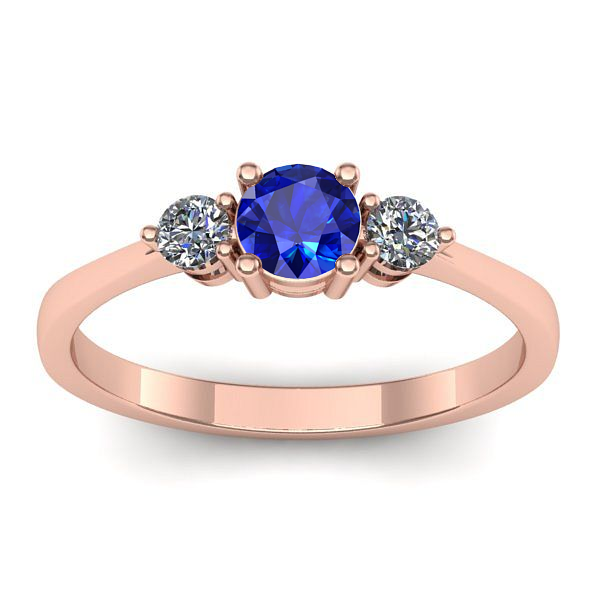 Inel de logodna cu safir rotund