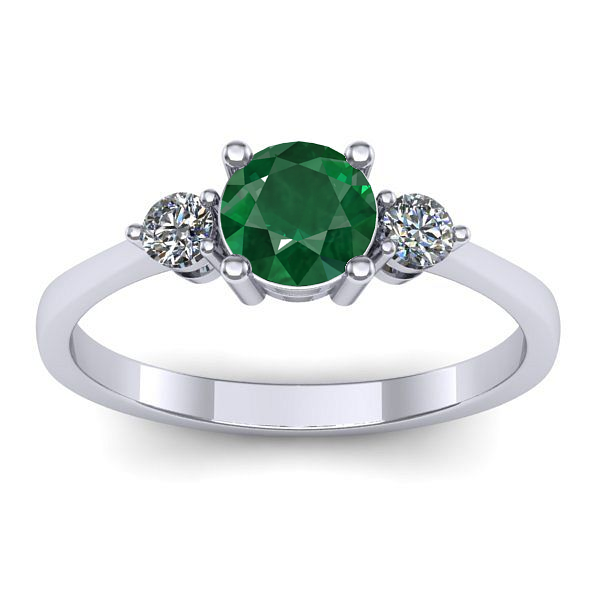 Inel cu smarald rotund