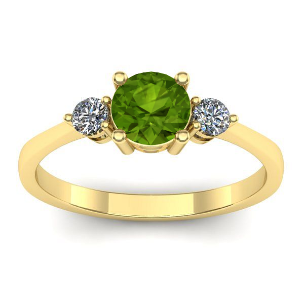 Inel logodna cu peridot rotund