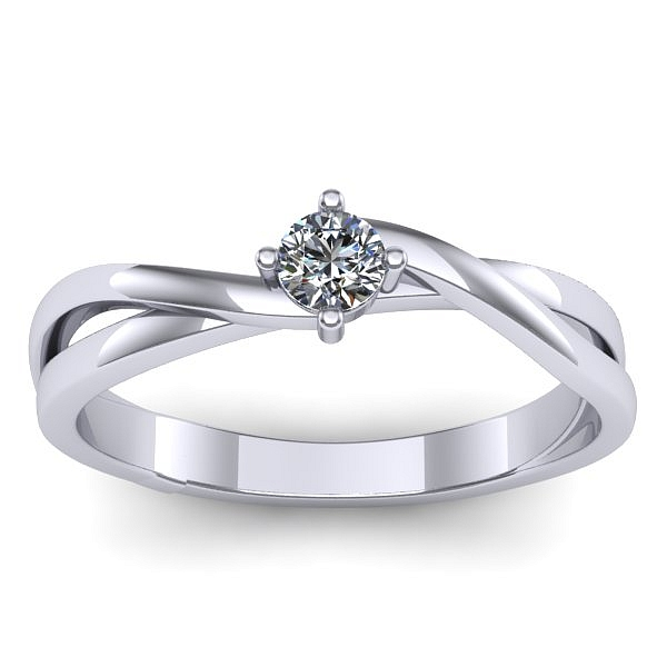 Inel cu diamant rotund