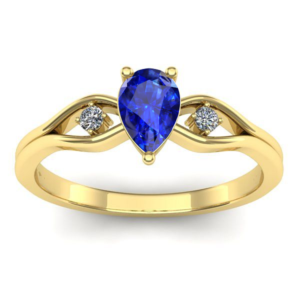 Inel de logodna cu safir lacrima