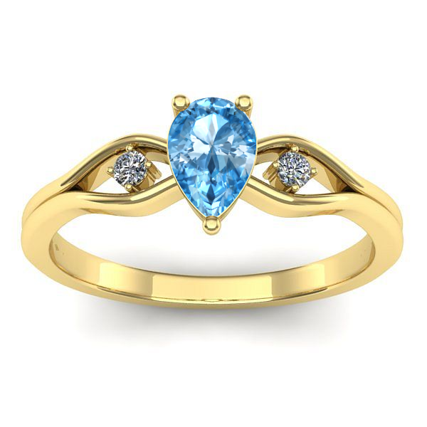 Inel cu topaz blue lacrima