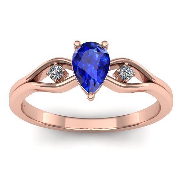 Inel cu safir lacrima