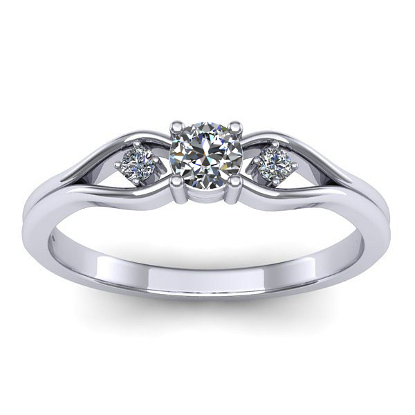 Inel de logodna cu diamant rotund