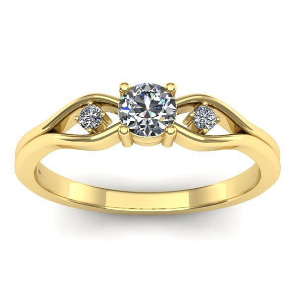 Inel de logodna cu diamant rotund