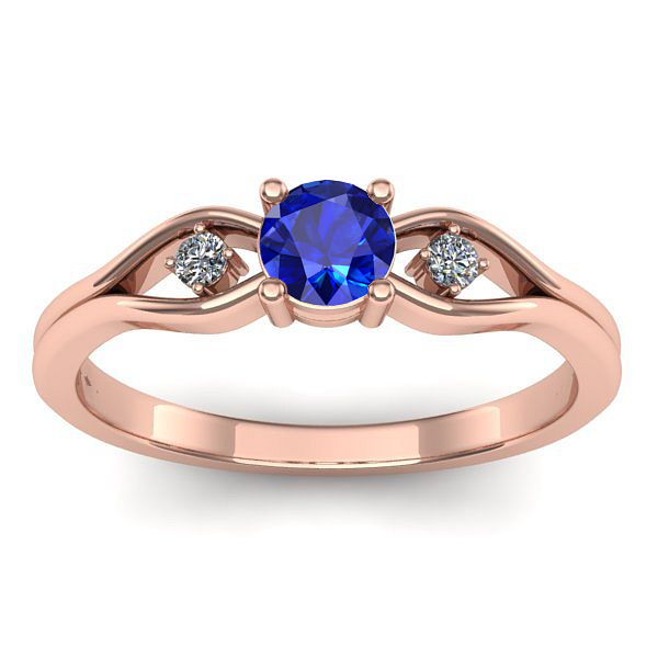 Inel de logodna cu safir rotund