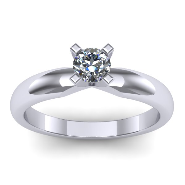 Inel logodna cu diamant rotund