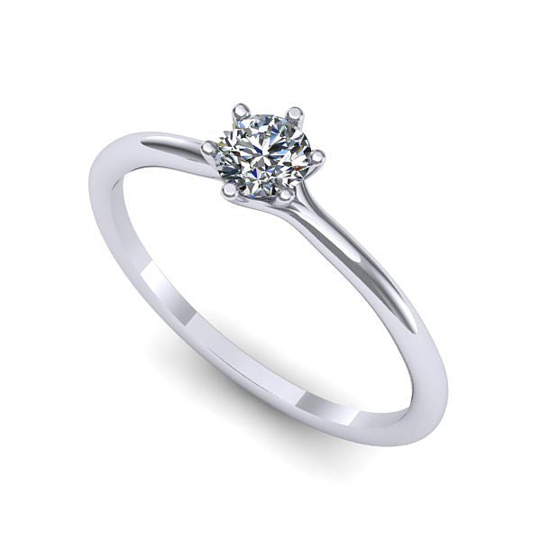 Inel din aur alb cu diamant