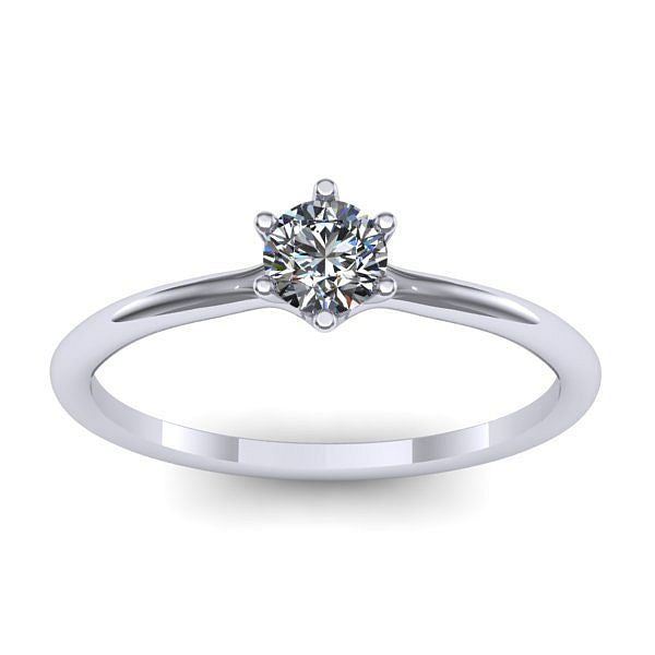 Inel de logodna cu diamant rotund