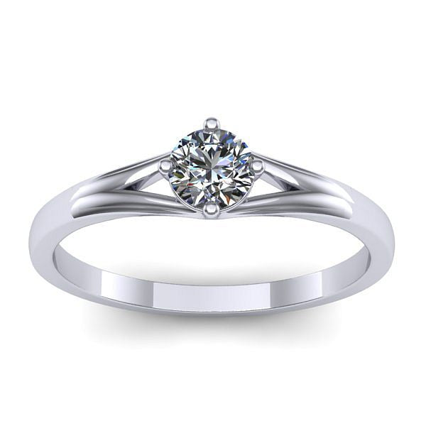 Inel cu diamant rotund