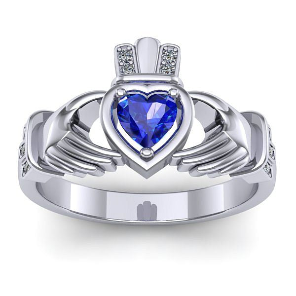 Inel logodna cu safir inima