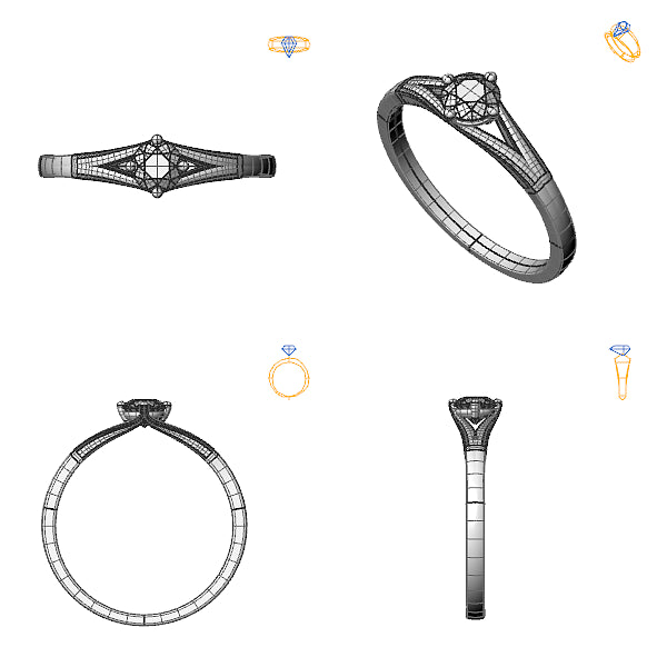 Inel logodna solitaire cu diamant