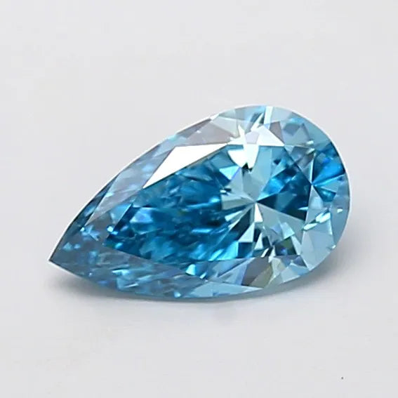 1.01ct Pear Lab Grown Diamond (Colour Fancy Vivid Blue, Clarity VS1, IGI Certified)