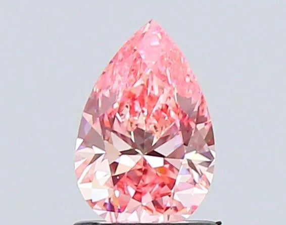1.01ct Pear Lab Grown Diamond (Colour Fancy Vivid Pink, Clarity VS1, IGI Certified)