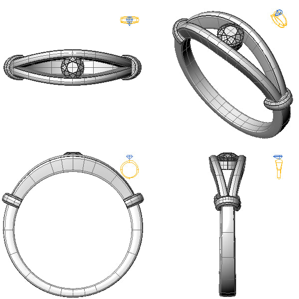 Inel logodna solitaire cu diamant