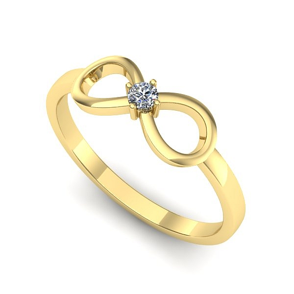 Inel de logodna din aur galben cu diamant