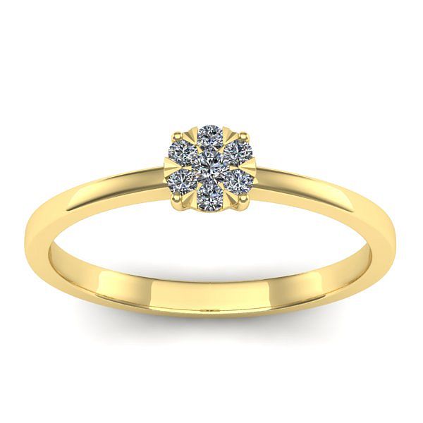 Inel de logodna cu diamant rotund