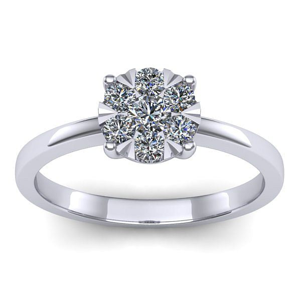 Inel logodna cu diamant rotund