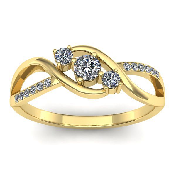 Inel cu diamant rotund