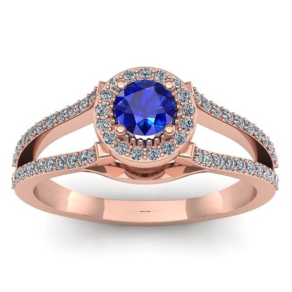Inel cu safir rotund
