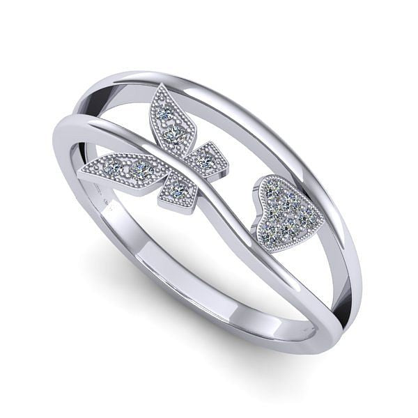 Inel de logodna din aur alb cu diamant