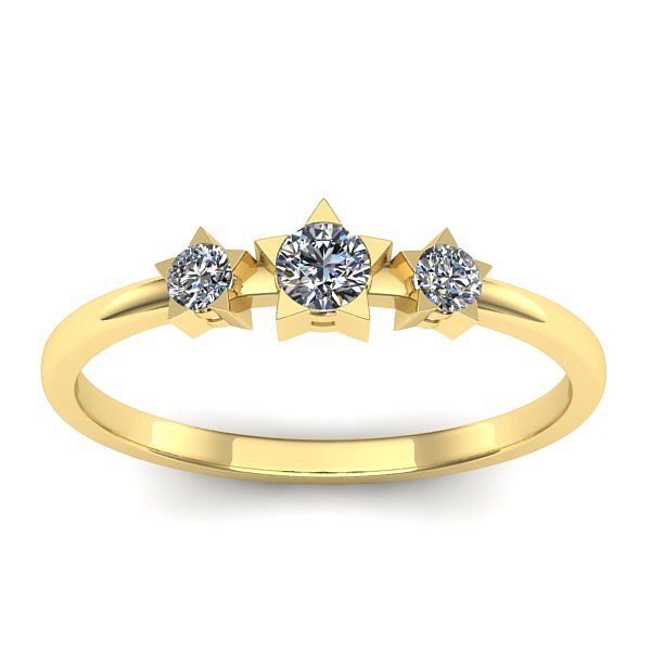 Inel logodna cu diamant rotund