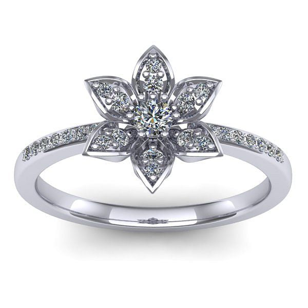 Inel cu diamant rotund