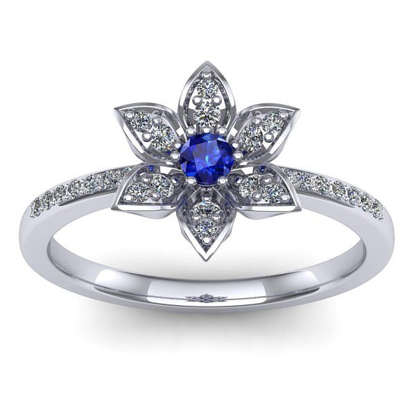 Inel cu safir rotund