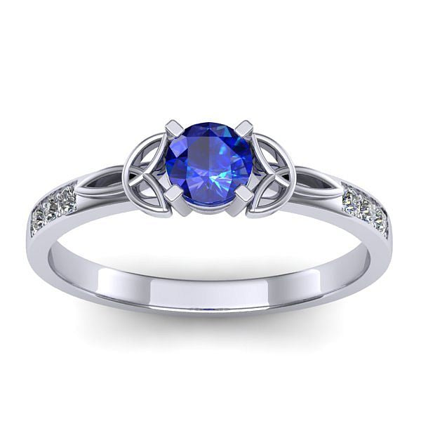 Inel cu safir rotund