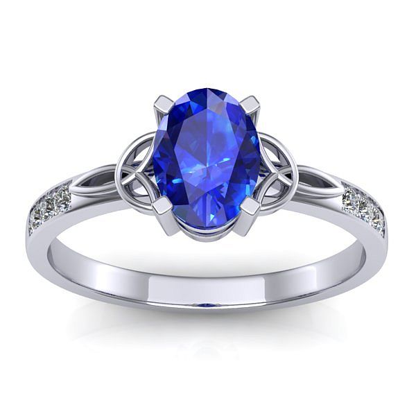 Inel cu safir oval