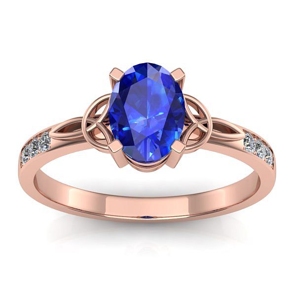 Inel cu safir oval