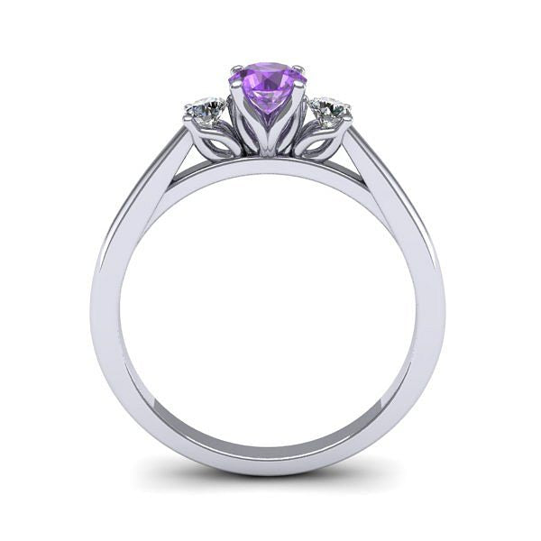 Inel logodna 3stone cu ametist
