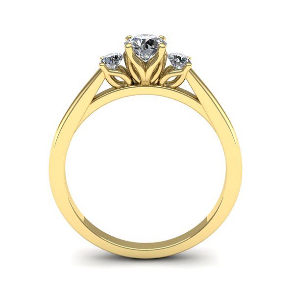 Inel logodna 3stone cu diamant