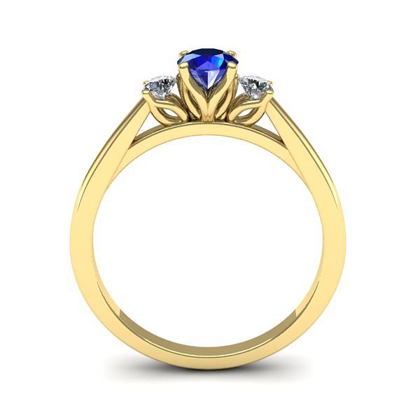 Inel de logodna 3stone cu safir
