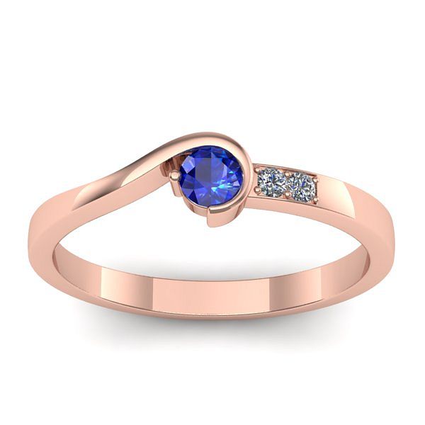Inel cu safir rotund