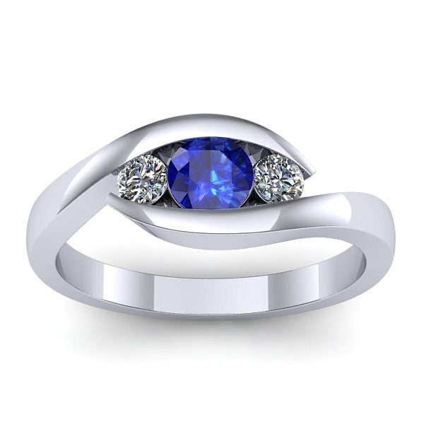 Inel cu safir rotund