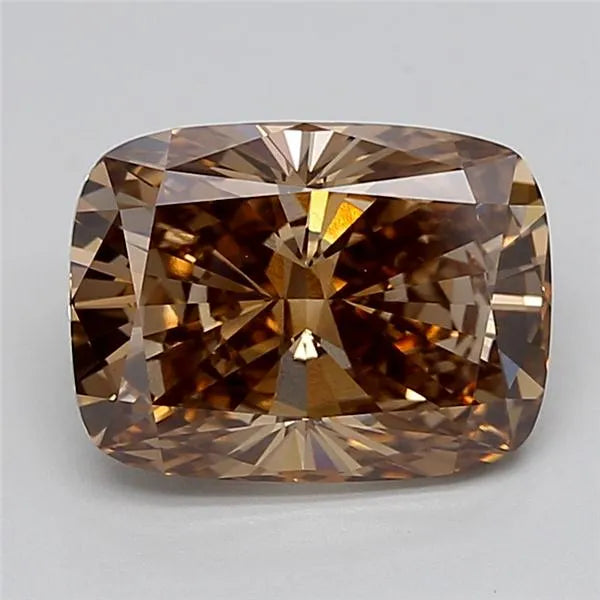 4.04ct Cushion modified Lab Grown Diamond (Colour Fancy Brown, Clarity VVS2, IGI Certified)