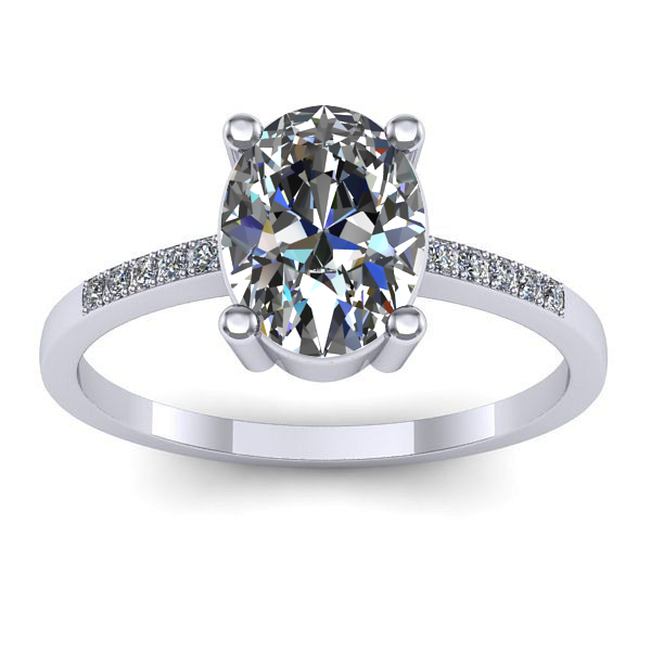 Inel de logodna cu diamant natural oval